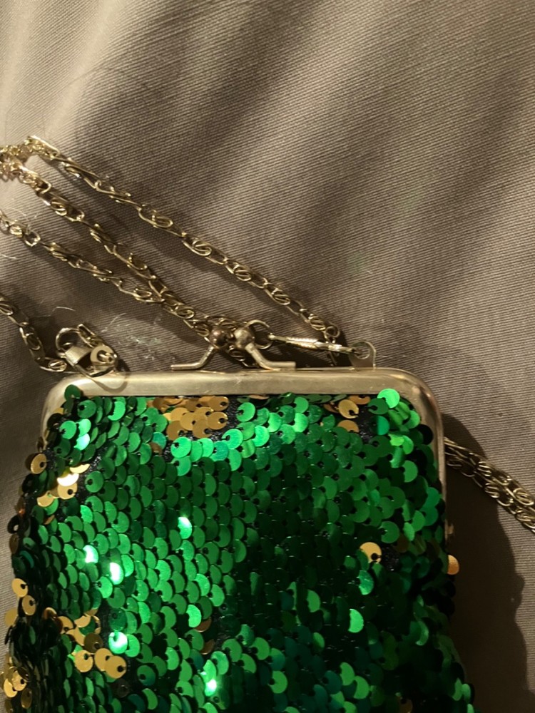 gamaguchi glitter green x gold