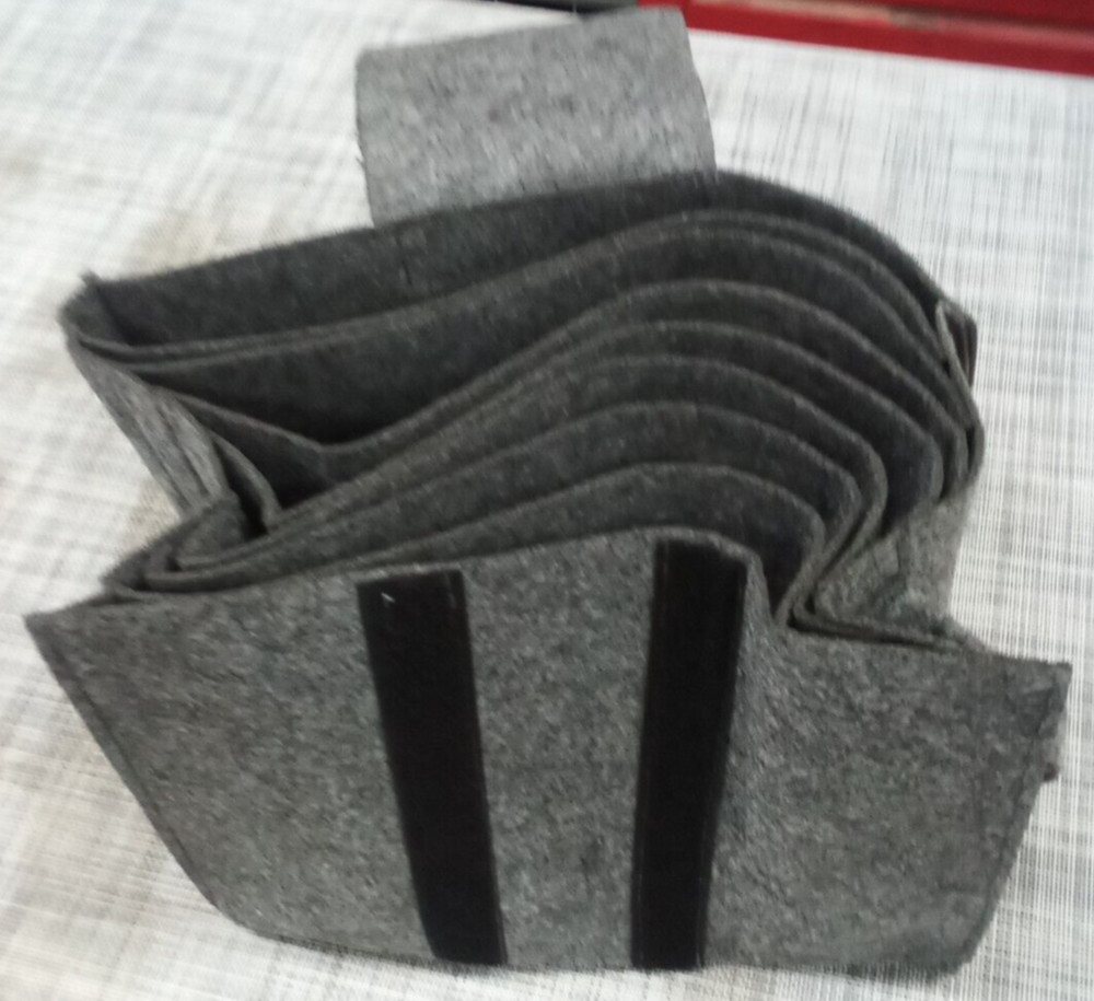 Plate Felt Camping Dinnerware Storage Bag With Double Handle, 8 slots