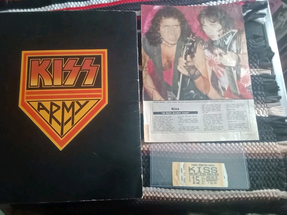 Kiss 💋 Ticket Stub History Lick It Up Tour 2-14-84, Green Bay WI 🎸Brown Arena