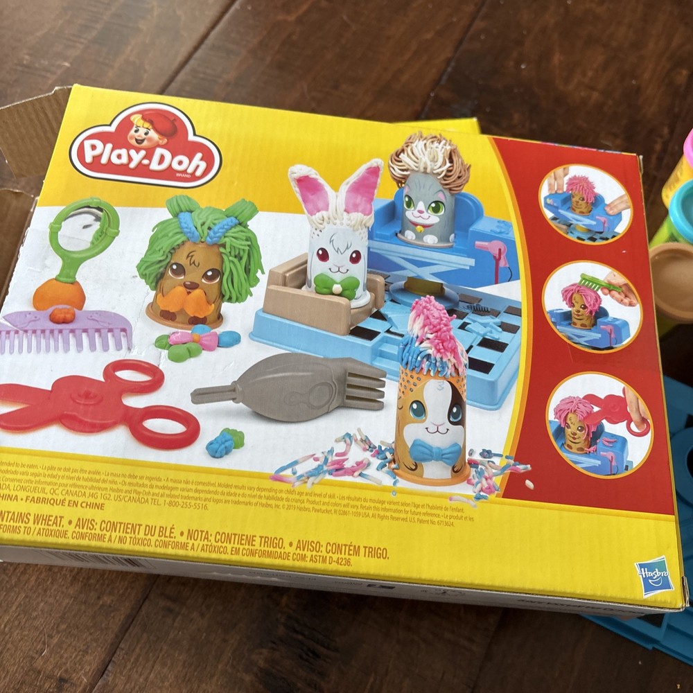 Play Doh Sets 2x Shape And Learn Classic Pet Salon Open