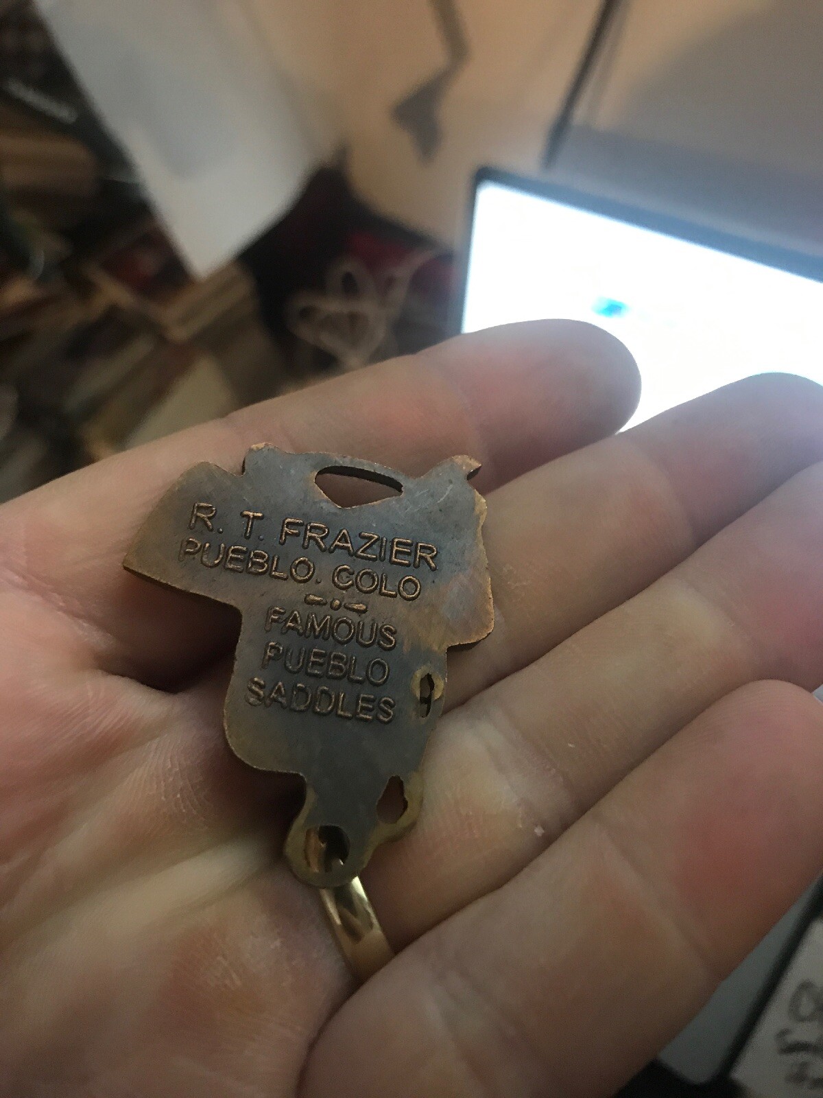 Saddle Pocket Watch FOB Western Cowboy Ranch Metal Cowpoke Pueblo Keychain Rodeo