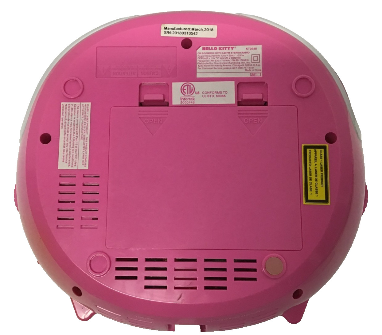 Hello Kitty CD Player Boombox AM FM Radio