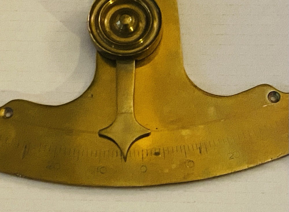 Vtge Ship Inclinometer / Clinometer Dual Pendulum Solid Brass 19.25”Tall