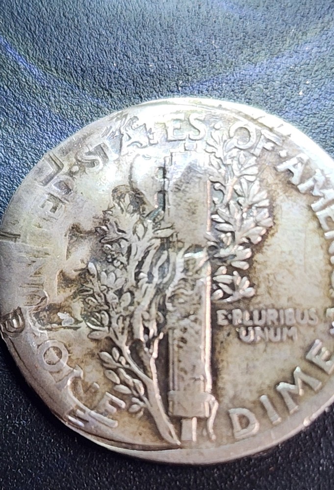 1941 ERROR MERCURY SILVER DIME 10C MULTIPLE DOUBLED STIKES & DOUBLED DIES