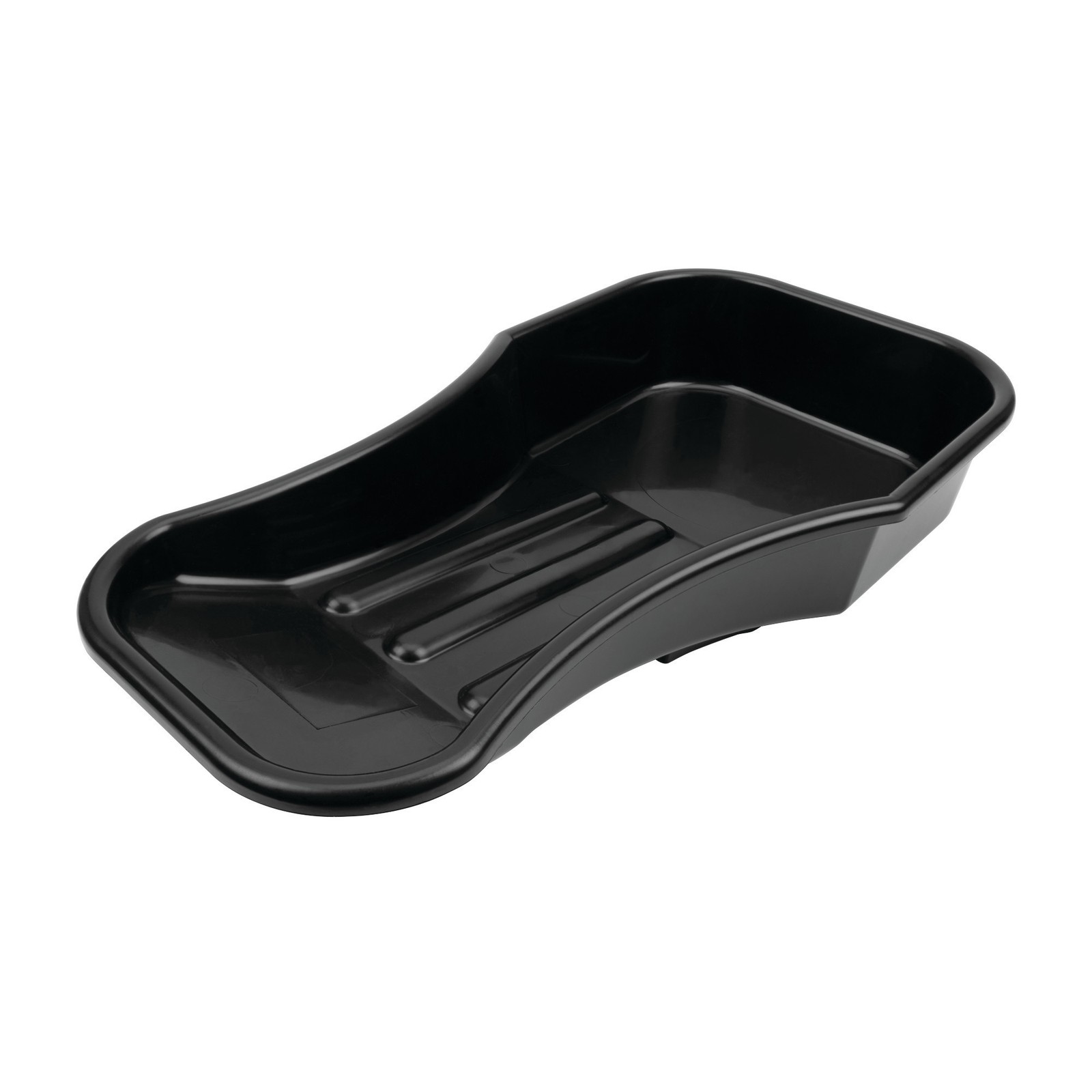 Performance Tool Oil Drain Pan, 0.7-Gal., 2.8-Qt., Low-Profile, Black, Model#