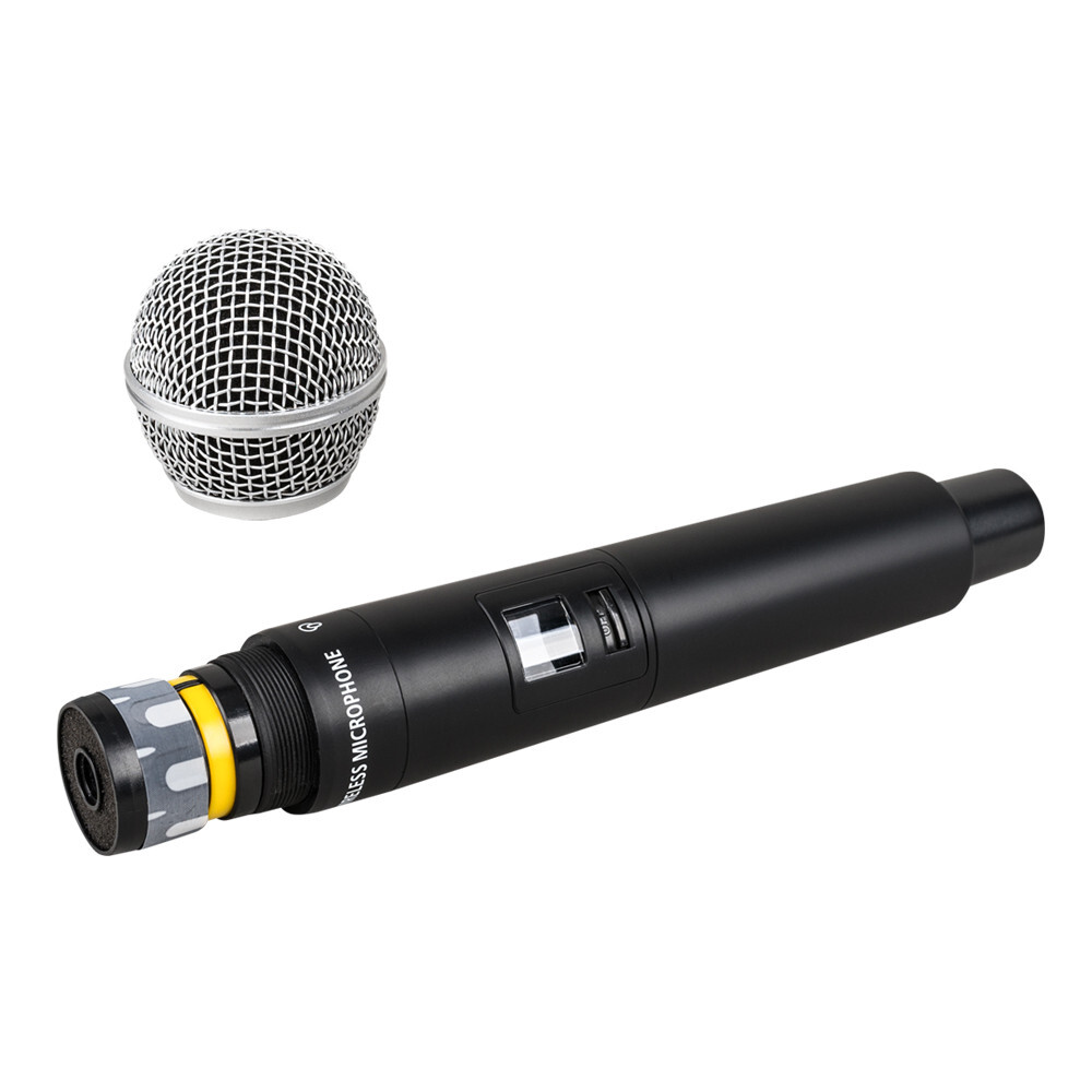 Wireless Microphone System 4 Channel UHF 2 Handheld 2 Headset 2 Lavalier School