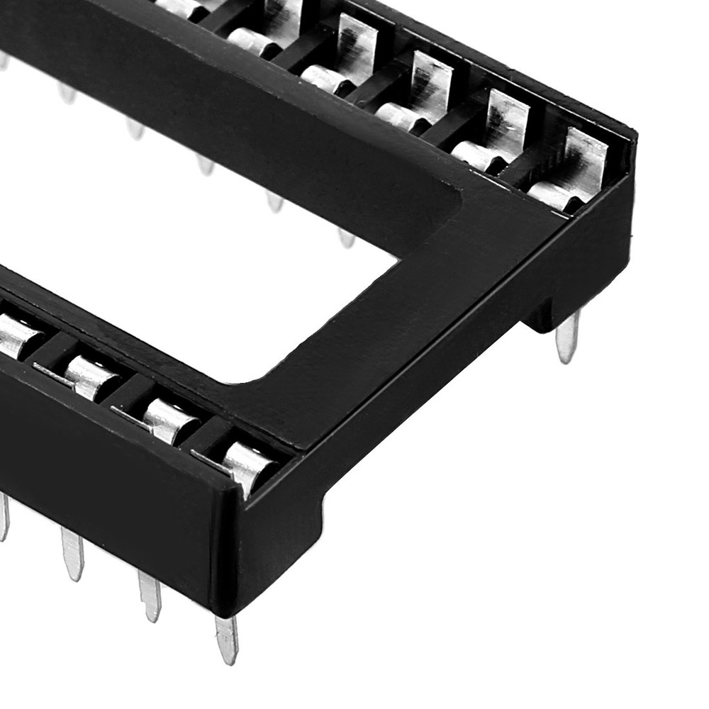 2.54mm Pitch 2 Row 28 Flat Pins Soldering DIP IC Chip Socket Adaptor 25pack
