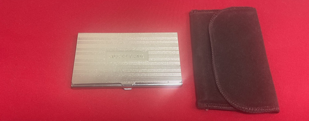 Vtg LUNT Silver-Plated Business Card Holder – Monogram Plate Robert Craig