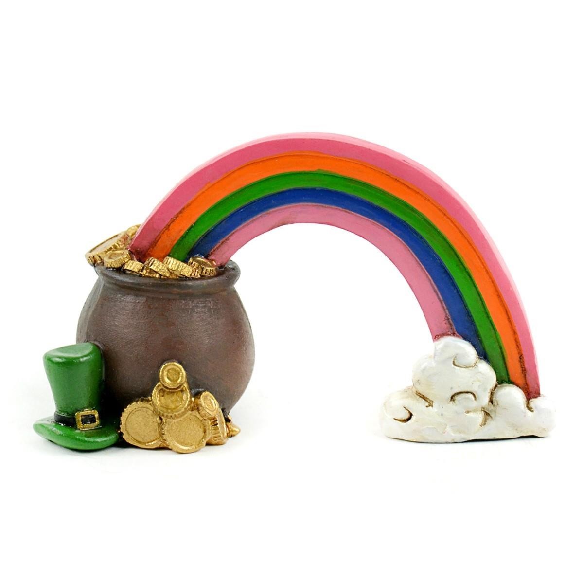 Miniature Fairy Garden St. Patrick's Day Rainbow w/ Pot of Gold - Buy 3 Save $5