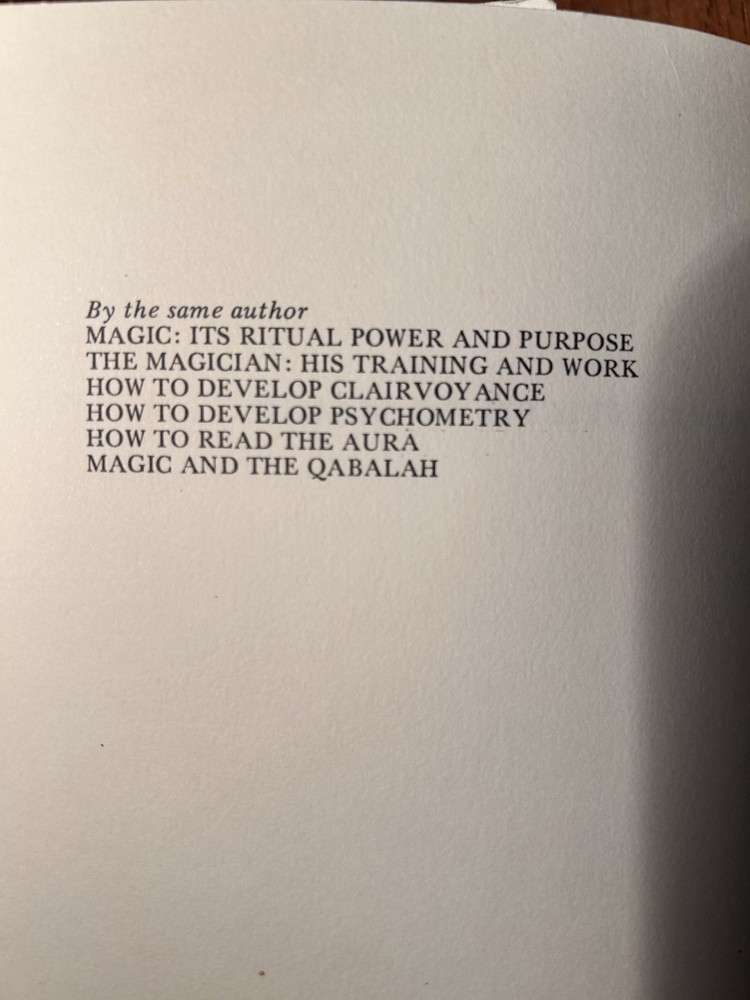 Apprentice to Magic The Path to Magical Attainment W.E. Butler Hardcover Book
