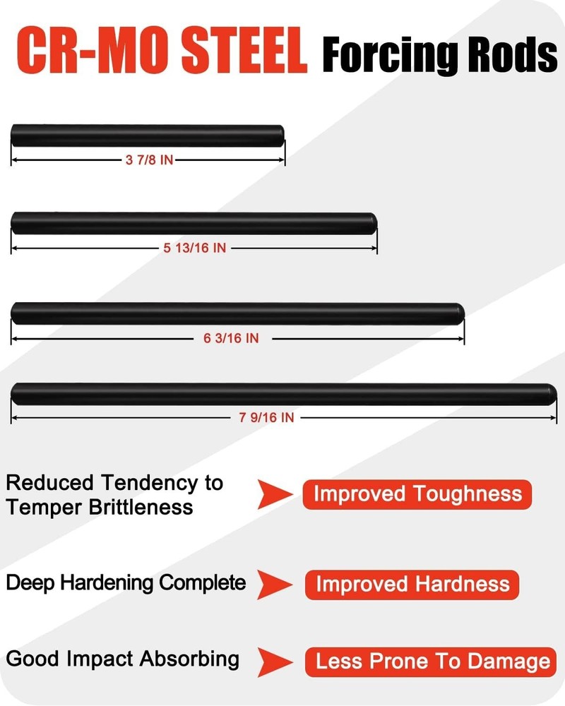 Harmonic Balancer Puller with Adjustable 3-Jaw Puller Kit, Forcing Screw Fits a
