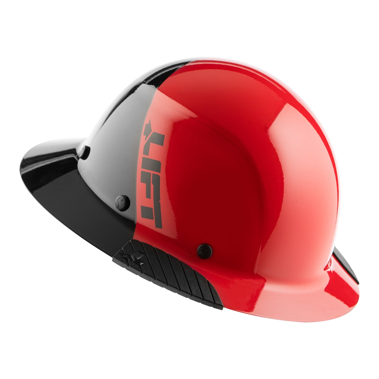 Lift Safety HDF50-20RD Dax Fiber Resin Full Brim Hard Hat Red-Black New Blamishe