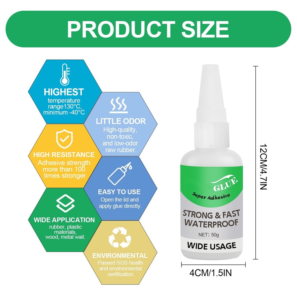 2Pcs Magic Glue,Universal Super Glue,Multifunctional Glues,Magic Glue white