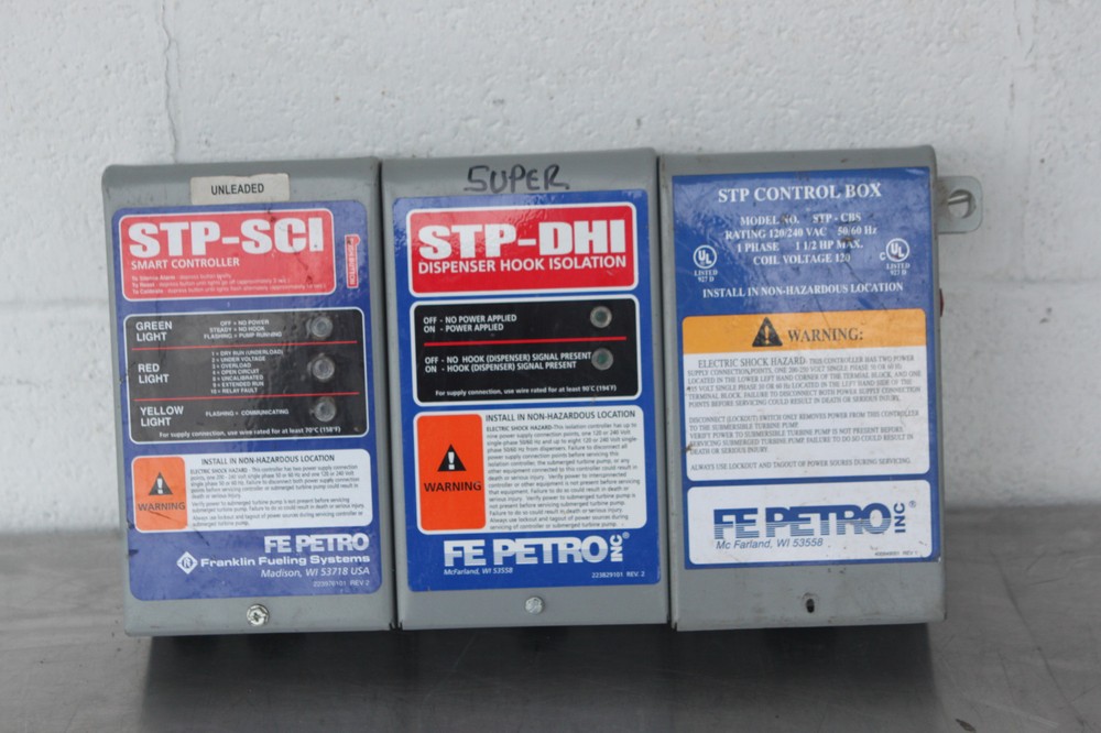 FE PETRO STP-SCI SMART CONTROLLER STP-DHI DISPENSER HOOK STP-CBS CONTROL BOX