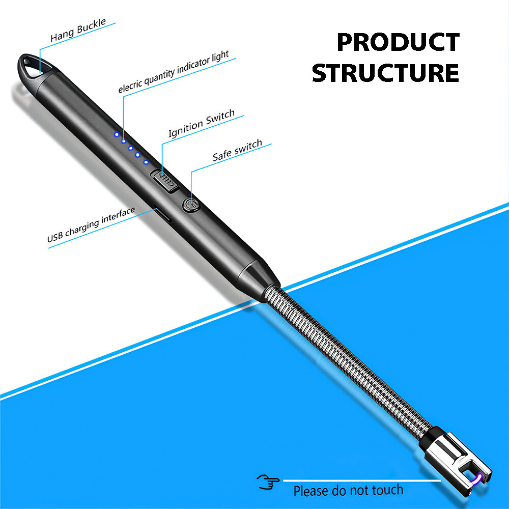 Electric Lighter Arc USB Rechargeable Candle BBQ Electronic Windproof Kitchen US