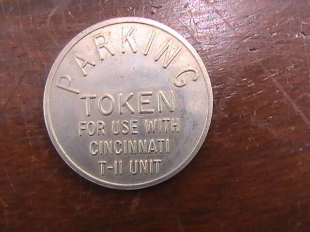 TOKEN CINCINNATI PARKING CONTROL USE WITH T-11 UNIT