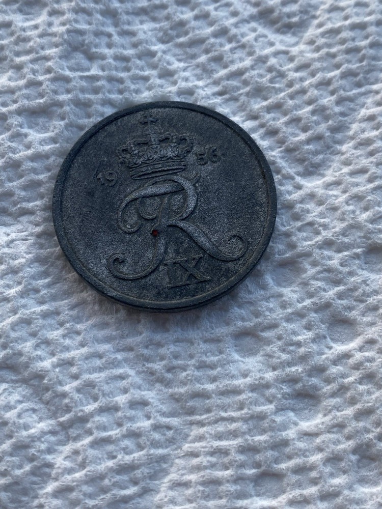 1956 Denmark Coin 5 Ore