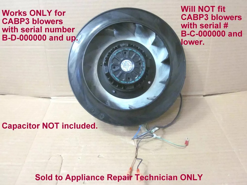 dacor 66316 Fan Motor and Blade