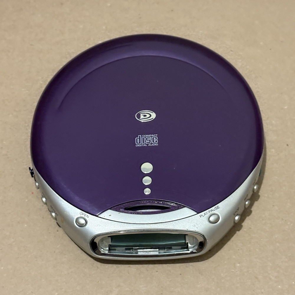 Durabrand CD-855 Portable CD Player LCD Display Purple Silver Random