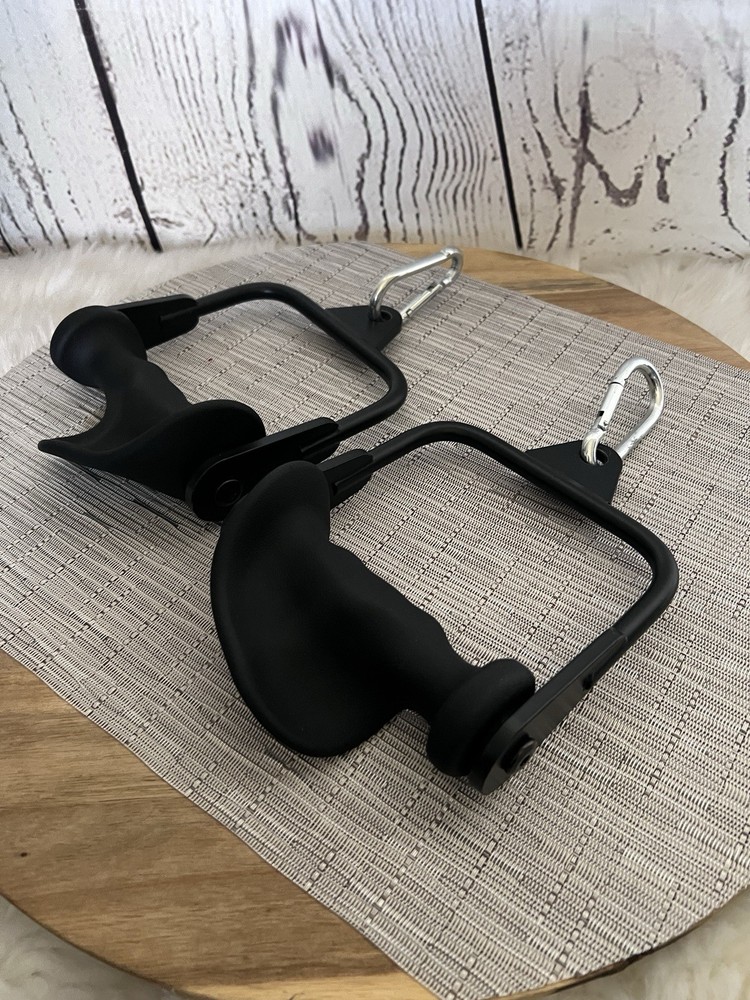 Ergonomic Cable Machine V-Bar / Neutral Grip Handle Attachment (Pair) NEW