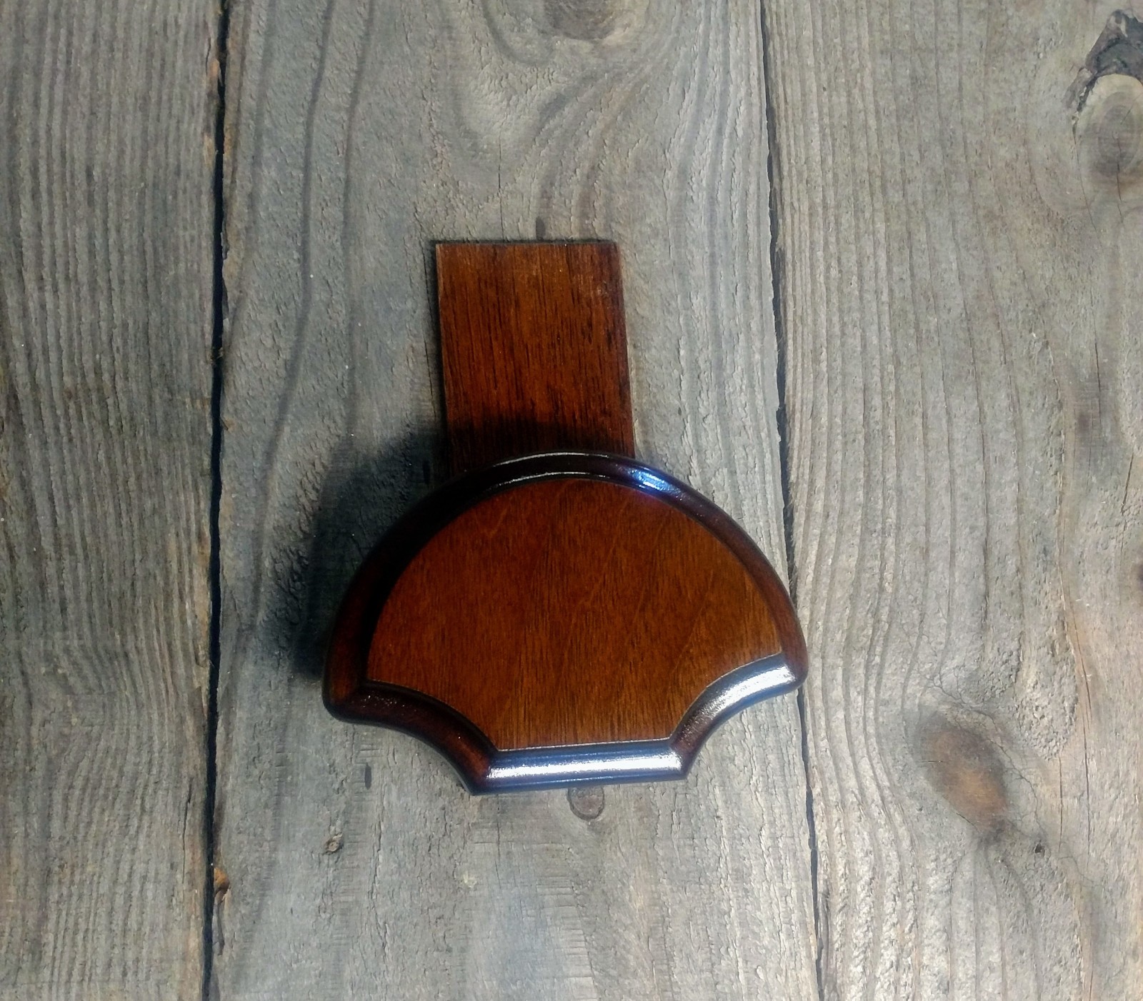 BLACK WALNUT GROUSE FAN TAIL DESK SHELF PANEL PLAQUE TAXIDERMY GROUSE TROPHY