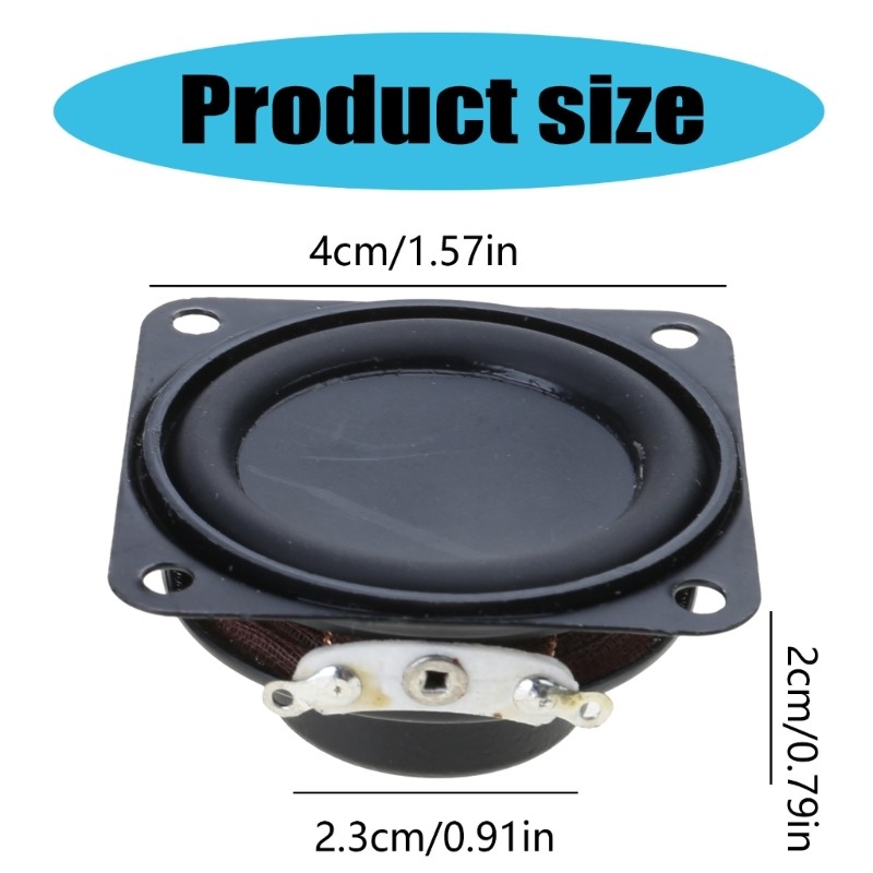 2Pcs Speakers 5W 4Ohm 40mm Square Shape Replacement Loudspeaker