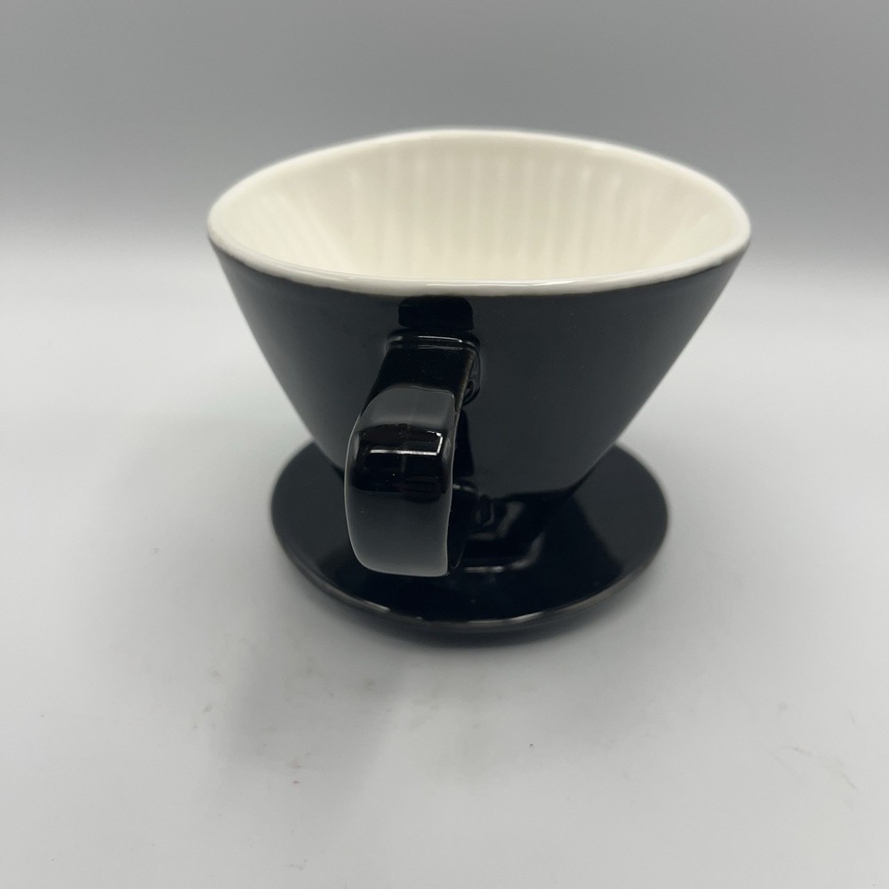 Pour over Coffee Maker, Single Cup Black Ceramic Coffee Dripper
