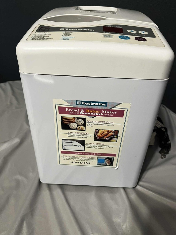TOASTMASTER Model 1185 Automatic Bread AND BUTTER Maker Bread Machine Working