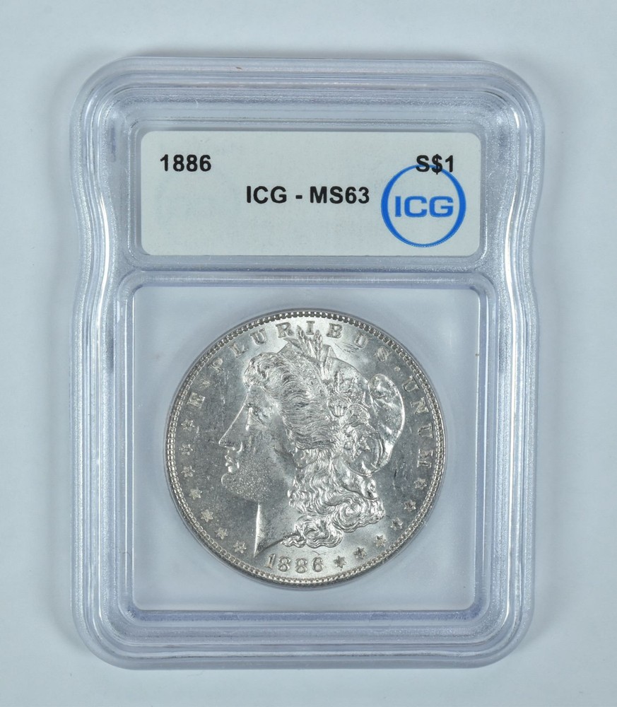 1886 Morgan Silver Dollar MS63 ICG
