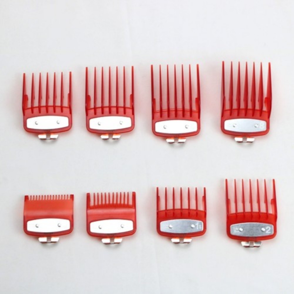 8PCS Hair Clipper Cutting Guide Combs W/ Metal Clip Replacement Tools For WAHL