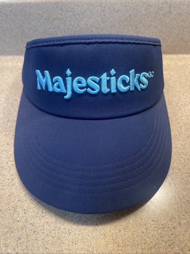 Yupoong Majesticks Golf Visor Blue Adjustable