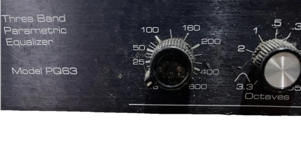 Ashly PQ63 Parametric Equalizer Rack Mount 1U Peak Indicator Analog Black