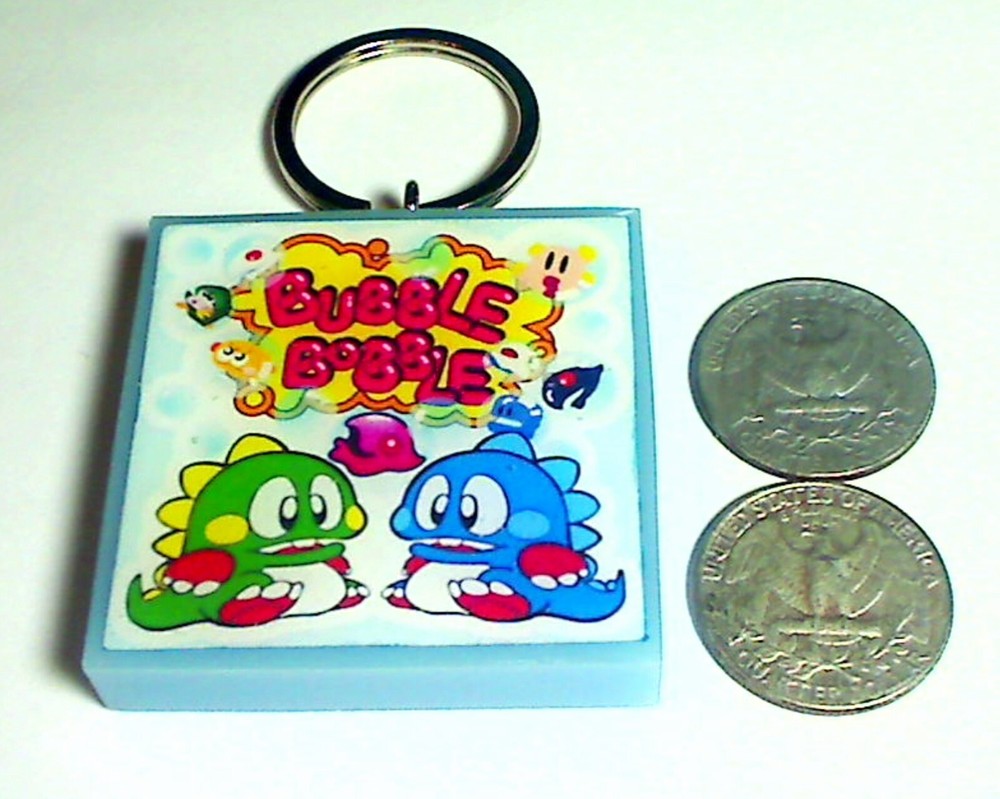 Bubble Bobble Arcade Coin Door accessory Keychain