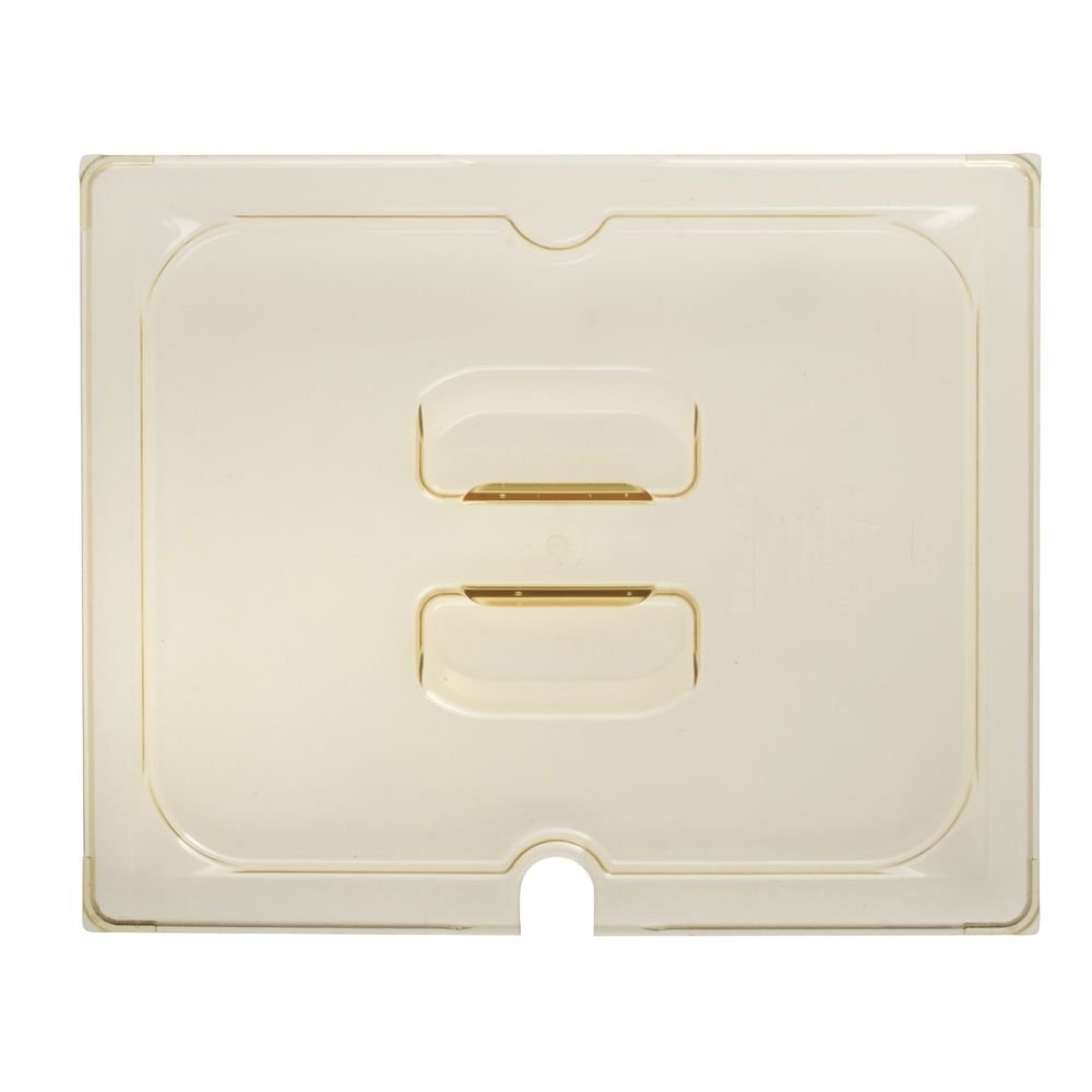 Super Pan 3 Half Size High Temp Slotted Plastic Pan Cover, Amber