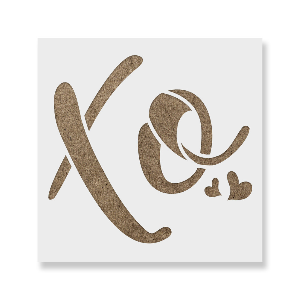 Xo Valentines Stencil - Durable & Reusable Mylar Stencils