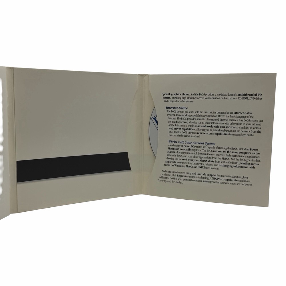 BeOS Preview Release 2 (Apple Mac, 1997) Vintage CD Software Mailer