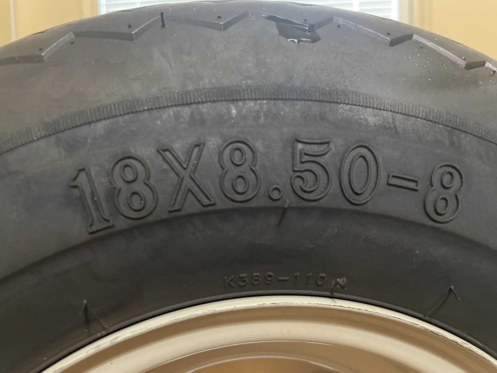 Set Of 4 - Kenda 18X8.50-8 Take Off Golf Cart OEM Tires & Wheels - 80%+ Tread