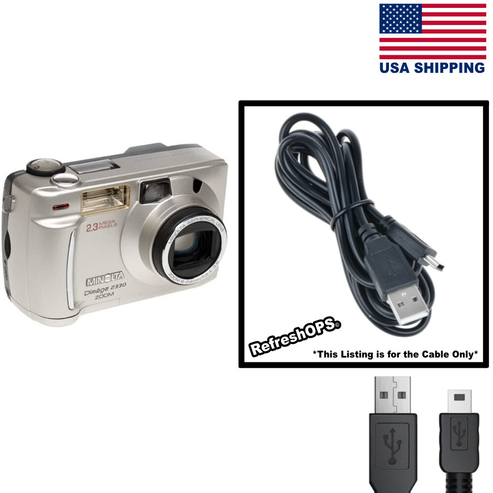 Konica Minolta DiMAGE 2.3 MP Digital Camera USB Cable Transfer Cord Replacement