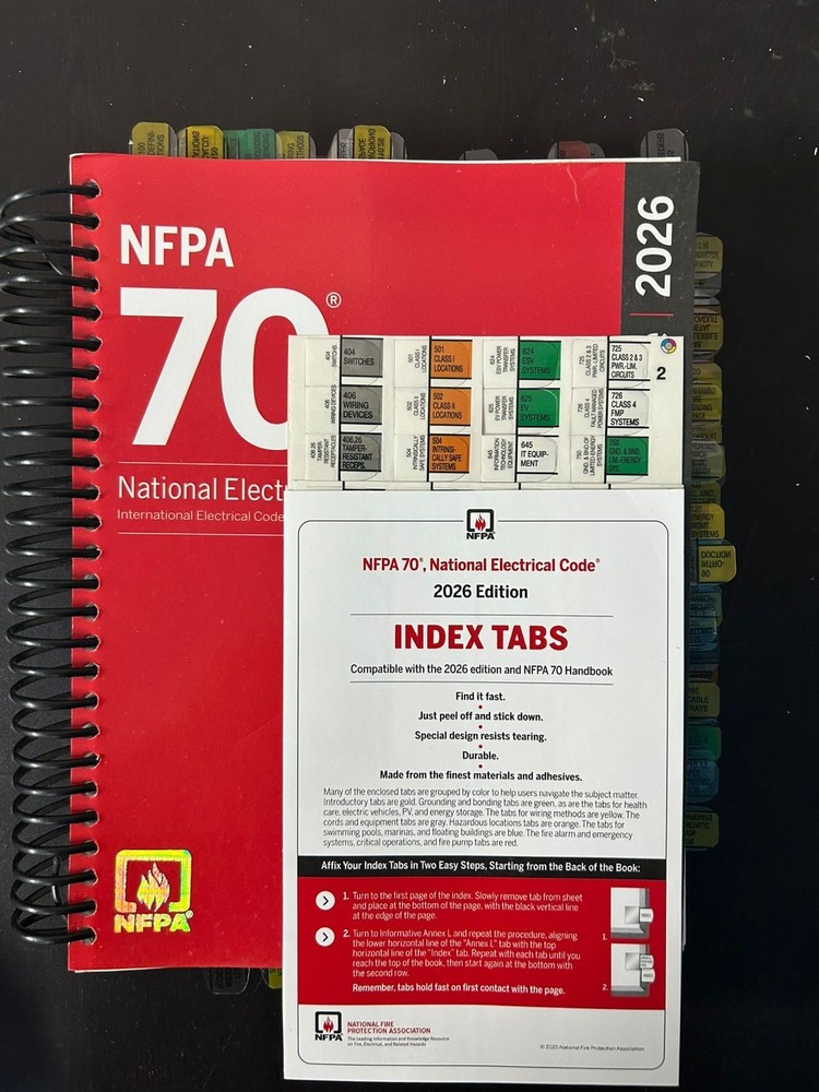 Tabbed & Highlighted : NFPA 70, National Electrical Code 2026 Spiralbound