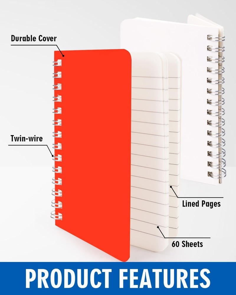 Small Notebooks Bulk, Mini Spiral Notebooks 40 Pas, Poet