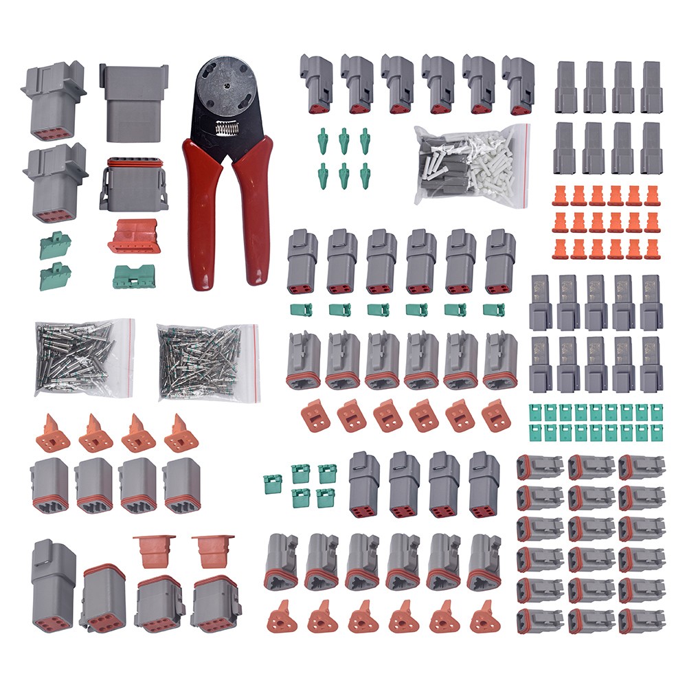 US Deutsch DT Connector Plug Kit 1750PCS With Crimp Tool Automotive #DT-KIT3-TR