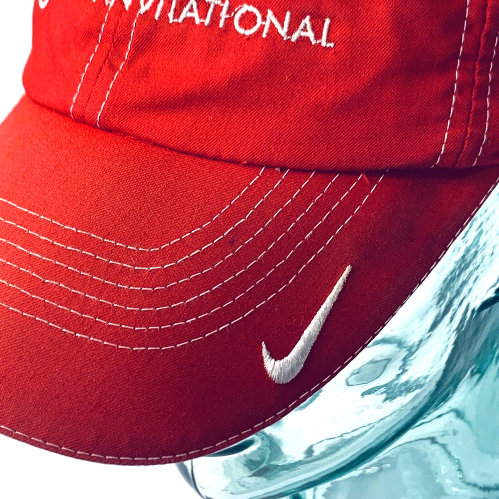 BUICK Invitational Offical Car Nike Golf Red Cotton Ball Cap Hook & Loop Closure
