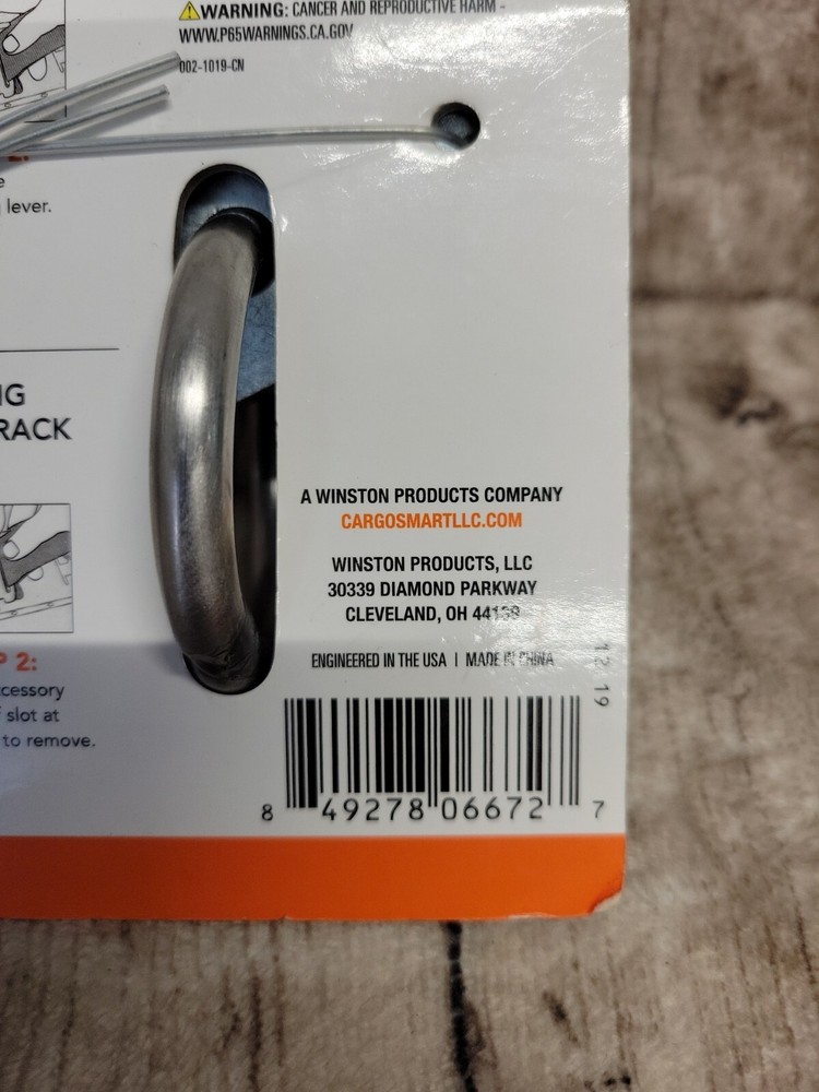 Cargo Smart Rope Ring Compatible with X-track & E track NEW