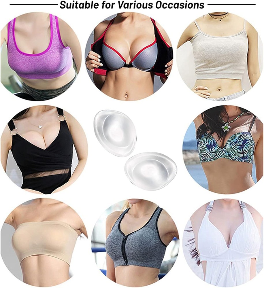 Silicone Bra Inserts Large Add 2 Cup Size Padding...
