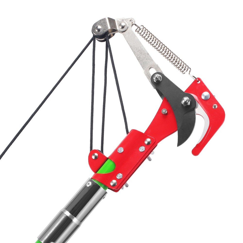 26 Ft Manual Pole Saw Extendable Tree Pruner Blade and Scissors Set for Backyard
