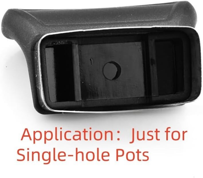 2 Pack Pot Pan Side Handle Replacement Single Hole Black with Mounting Screws