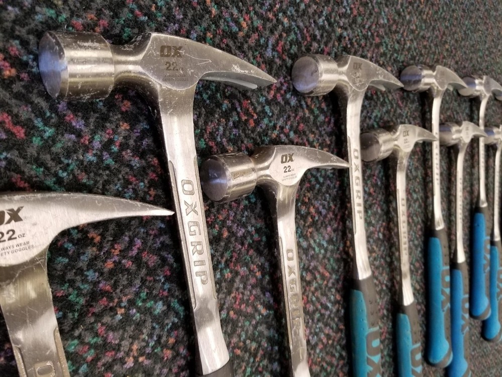 Ox Tools Pro 22oz Smooth Face Framing Hammer - Contractor's 10 Pack