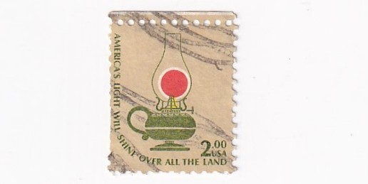 STAMP US SCOTT 1611 "Kerosene Table Lamp" $2 USED 1978 - B