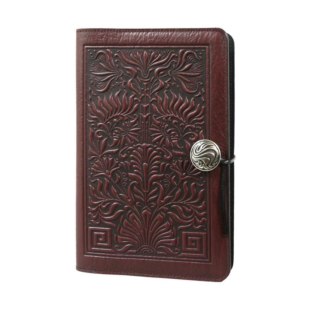 Handmade Wine Color Thistle Design Leather Journal Diary Notebook
