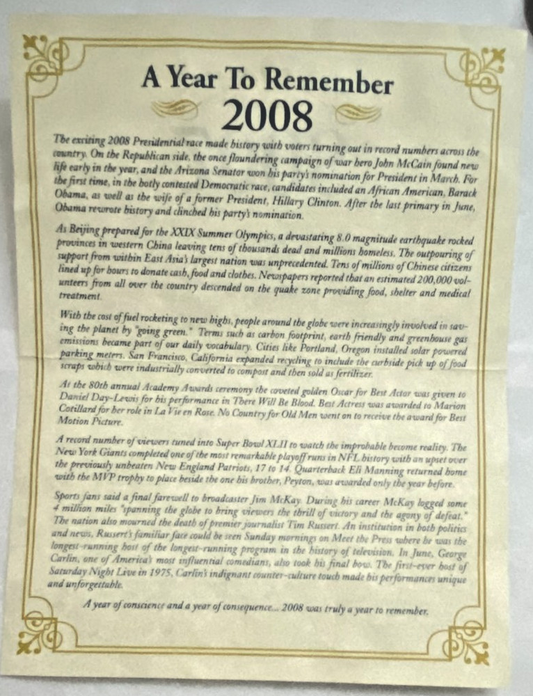 2008 Year To Remember 5 US Coin Set w/BOX & COA (READ)